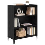 vidaXL Buffet Chêne noir 69 5 x 32 5 x 90 cm Bois d'ingénierie