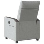 vidaXL Fauteuil inclinable électrique gris nuage tissu