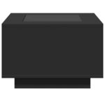 vidaXL Table basse avec LED noir 60x60x40 cm bois d'ingénierie