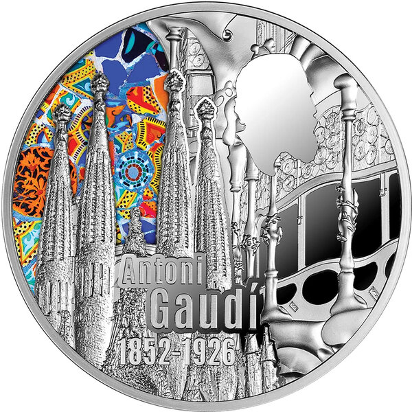 Monnaie ANTONI GAUDÍ 100 Anniversaire 1 Oz Argent 5€ Euro Malta 2026 (PRÉCOMMANDE)