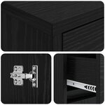 vidaXL Armoire de salle de bain Chêne noir 30 x 33 x 190 cm