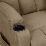 vidaXL Fauteuil électrique de massage Taupe Tissu