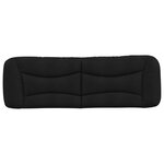 vidaXL Coussin de tête de lit Hvar noir 160 cm tissu