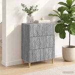 vidaXL Armoire à tiroirs Sonoma gris 66 x 34 5 x 90 cm