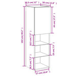 vidaXL Meuble TV avec lumières LED sonoma gris 30 5x30x102 cm
