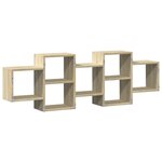 vidaXL Étagère murale chêne sonoma 129x18x42 cm bois d'ingénierie