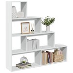 vidaXL Étagère séparatrice de pièce à 4 niveaux blanc 143 5x29x143 5cm