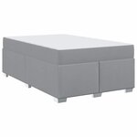 vidaXL Cadre de lit Gris clair 120 x 200 cm tissu