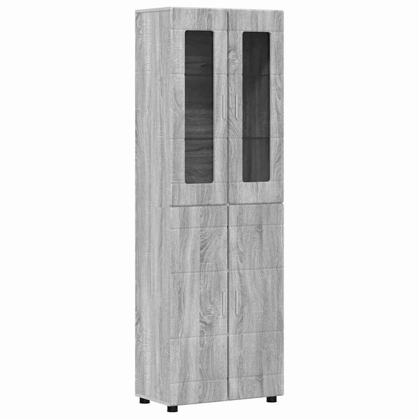 vidaXL Haut Armoire avec étagère FLORIN Gris Sonoma 60 x 35 x 182 cm