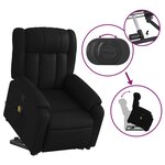 vidaXL Fauteuil inclinable de massage Noir Similicuir