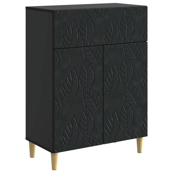 vidaXL Buffet Noir 66 x 34 5 x 90 cm Bois d'ingénierie