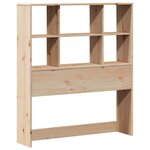 vidaXL Lit bibliothèque sans matelas 90x190 cm bois massif