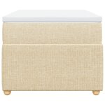 vidaXL Sommier à lattes de lit avec matelas Crème 100x200 cm Tissu