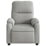 vidaXL Fauteuil inclinable électrique gris clair tissu microfibre