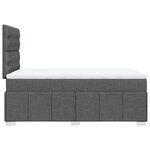 vidaXL Sommier à lattes de lit avec matelas gris foncé 120x190cm tissu