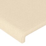 vidaXL Tête de lit Crème 180x5x118/128 cm Tissu