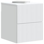vidaXL Cabinet de chevet mural 2 pièces Blanc 33 x 34 5 x 40 cm