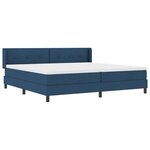vidaXL Lit à ressorts avec matelas Bleu 200 x 200 cm Polyester