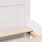 vidaXL Cadre de lit avec tête de lit sans matelas blanc 150x200 cm
