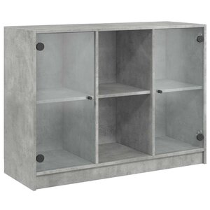 vidaXL Buffet gris béton 102x37x75 5 cm bois d'ingénierie