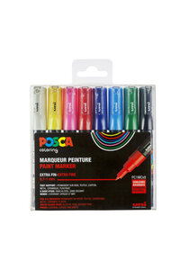 Marqueurs Posca PC1MC Pointe conique extra-fine Basic 8 pièces