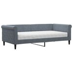 vidaXL Lit de jour avec matelas gris foncé 90x190 cm velours