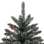 vidaXL Sapin de Noël artificiel avec support Vert 150 cm PVC