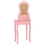 vidaXL Ensemble de coiffeuse avec tabouret Rose 50x59x136 cm Paulownia