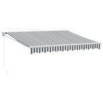vidaXL Auvent rétractable anthracite/blanc 3x2 5 m tissu et aluminium