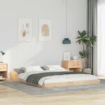 vidaXL Cadre de lit Marron 160 x 220 cm Bois massif en pin