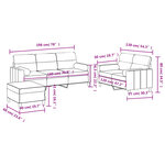 vidaXL Ensemble de canapés 3 Pièces avec coussins marron tissu