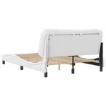 vidaXL Cadre de lit avec LED sans matelas blanc 140x190 cm