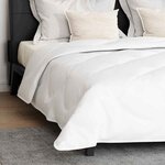 Duvet avec coussins Argyle 3 Pièces Blanc 240 x 260 cm Microfibre
