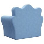 vidaXL Canapé-lit pour enfants bleu peluche douce