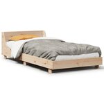 vidaXL Cadre de lit sans matelas 75x190 cm bois de pin massif