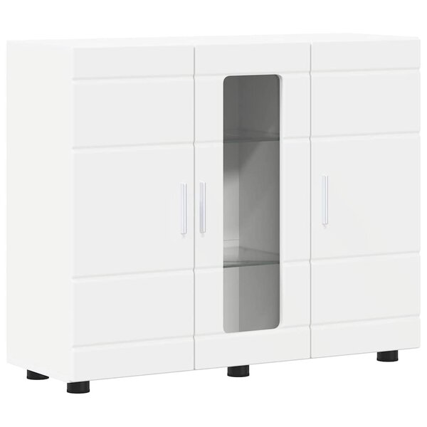 vidaXL Buffet avec étagère Blanc 55.5 x 29 x 100 cm Bois d'ingénierie