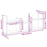 vidaXL Armoire murale 100x18x40 cm noir bois d'ingénierie