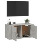 vidaXL Meuble TV mural Gris béton 80x34 5x40 cm