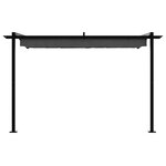 vidaXL Gazebo mural Anthracite Acier