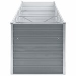 vidaXL Lit surélevé de jardin Acier galvanisé 320x80x77 cm Gris