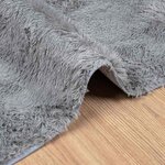 vidaXL Tapis Shaggy à poils longs NAVARRA gris clair 160x160 cm