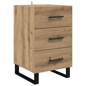 vidaXL Cabinet de chevet avec tiroir Chêne artisanal 40 x 40 x 66 cm