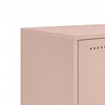 vidaXL Meuble TV rose 100 5x39x43 5 cm acier