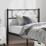 vidaXL Tête de lit de remplacement métal noir 100 cm