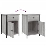vidaXL Table de chevet sonoma gris 40x42x60 cm bois d'ingénierie