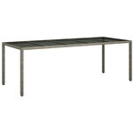 Ensemble de salle à manger de jardin 9 pièces vidaXL avec coussins gris en poly rotin