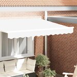 vidaXL Bande de auvent Blanc 2.3 x 0.2 m Toile