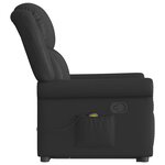 vidaXL Fauteuil de massage inclinable noir brillant similicuir