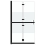 vidaXL Paroi de douche pliable Verre ESG demi-dépoli 100x190 cm