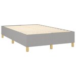 vidaXL Sommier à lattes de lit et matelas gris clair 120x190 cm tissu